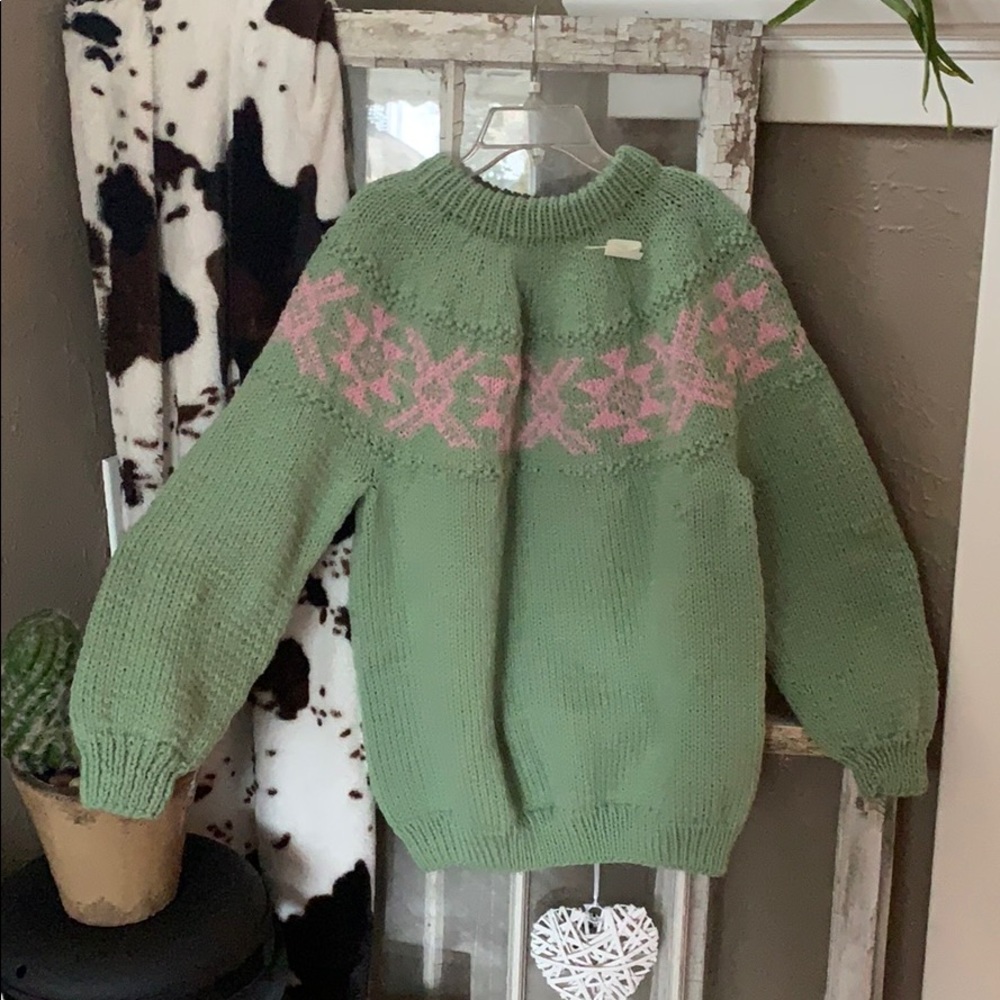 Hand knit sweater